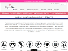 Tablet Screenshot of physiotec.com.au